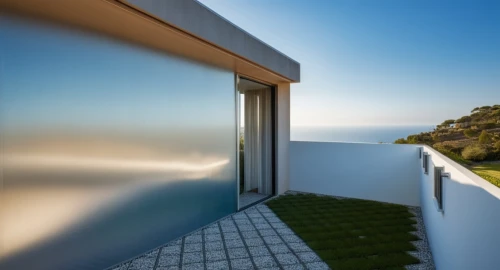 3d rendering,sliding door,landscape design sydney,window with sea view,render,roof landscape,dunes house,landscape designers sydney,ocean view,block balcony,holiday villa,modern house,home landscape,modern architecture,exterior decoration,roof terrace,artificial grass,seaside view,metallic door,inverted cottage,Photography,General,Realistic