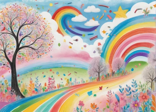 rainbow bridge,children's background,springtime background,colorful tree of life,meadow in pastel,rainbow and stars,rainbow pencil background,fairy world,spring background,unicorn background,unicorn and rainbow,rainbow clouds,psychedelic art,rainbow butterflies,crayon background,colorful star scatters,fairy forest,rainbow background,background colorful,rainbow tags,Unique,Design,Infographics