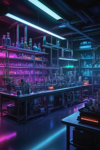 chemical laboratory,laboratory,lab,laboratory information,formula lab,chemist,laboratory equipment,reagents,biotechnology research institute,sci fiction illustration,fluorescent dye,optoelectronics,pharmacy,science education,laboratory oven,vapor,manufacture,researcher,chemical plant,science fiction,Illustration,Retro,Retro 11