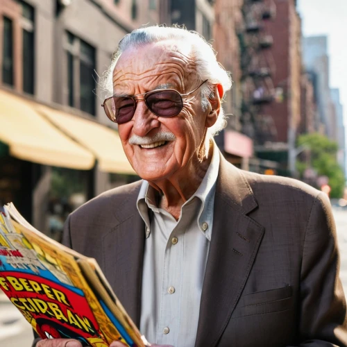 stan lee,people reading newspaper,newspaper reading,reading the newspaper,marvel comics,reading glasses,newspaper delivery,elderly man,comic books,readers,reading newspapaer,grandpa,read a book,70 years,e-book readers,comic book,newspapers,new york times journal,coloring book for adults,retirement,Art,Artistic Painting,Artistic Painting 28