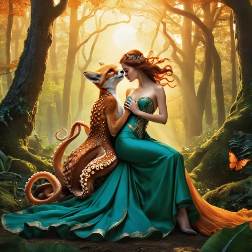 fantasy picture,capricorn mother and child,fantasy art,mermaid background,fantasy portrait,fawn,serenade,the zodiac sign pisces,dryad,fawns,snake charming,merfolk,mermaid vectors,mermaids,fairytale characters,nami,faun,fantasy woman,world digital painting,fantasia,Photography,General,Realistic