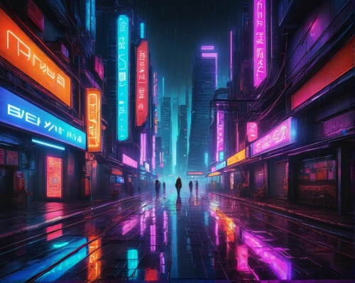 cyberpunk,neon arrows,shinjuku,colorful city,tokyo city,neon ghosts,taipei,tokyo,vapor,neon,cityscape,futuristic,shanghai,neon lights,ultraviolet,hong kong,futuristic landscape,neon light,neon coffee,metropolis,Art,Classical Oil Painting,Classical Oil Painting 31