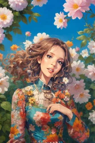 girl in flowers,floral background,flower painting,hydrangea,flower background,hydrangea background,beautiful girl with flowers,hydrangeas,spring background,springtime background,japanese floral background,floral,flora,falling flowers,portrait background,hydrangeaceae,girl picking flowers,girl in the garden,lilacs,bougainvillea