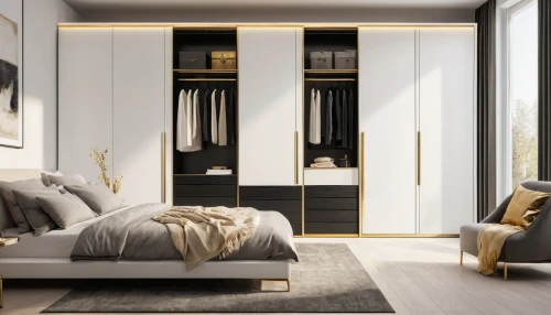 modern room,room divider,walk-in closet,modern decor,interior modern design,gold wall,contemporary decor,modern style,home interior,hinged doors,an apartment,apartment,black and gold,interior design,bedroom,livingroom,luxury home interior,shared apartment,guest room,search interior solutions,Photography,General,Natural