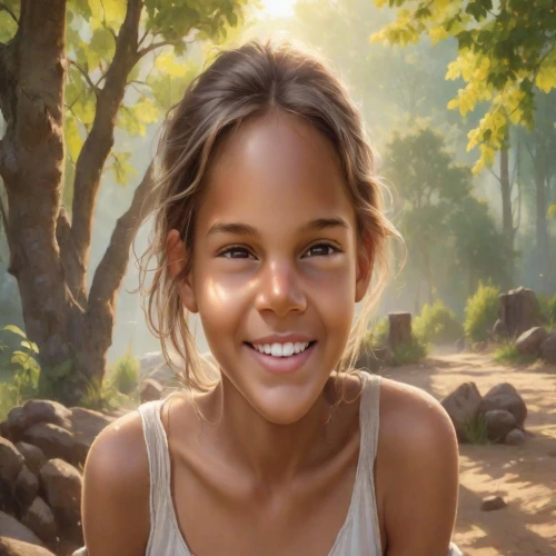 a girl's smile,girl portrait,mystical portrait of a girl,girl with bread-and-butter,cinnamon girl,girl in a long,portrait of a girl,moana,young woman,child portrait,girl in the garden,girl with tree,a smile,girl drawing,child girl,girl on the dune,polynesian girl,the girl's face,young lady,smiling,Photography,Realistic