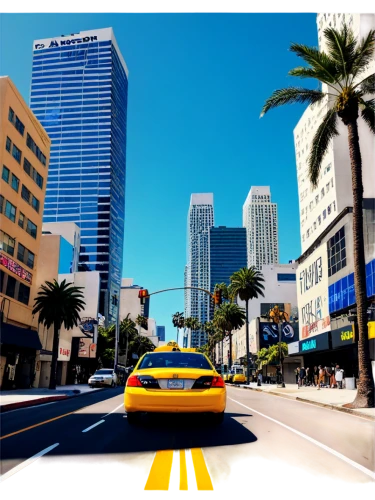 fort lauderdale,city scape,auto financing,south beach,car rental,south florida,miami,beverly hills,street canyon,coconut grove,taxicabs,daytona sportscar,florida,tall buildings,hollywood,classic car and palm trees,city tour,yellow car,los angeles,city car,Illustration,Realistic Fantasy,Realistic Fantasy 16