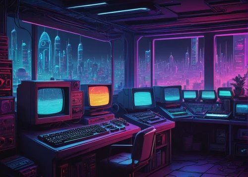 cyberpunk,computer room,cyberspace,80s,cyber,scifi,neon ghosts,80's design,retro background,synthesizers,sci-fi,sci - fi,aesthetic,electronic,1980's,computer,vapor,neon,synthesizer,neon lights,Photography,Documentary Photography,Documentary Photography 05