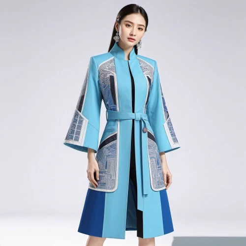 coat color,teal blue asia,long coat,hanbok,imperial coat,coat,overcoat,turquoise wool,mazarine blue,women fashion,turquoise leather,suit of the snow maiden,blue peacock,menswear for women,shuanghuan noble,xuan lian,trench coat,fashion vector,women clothes,mulan