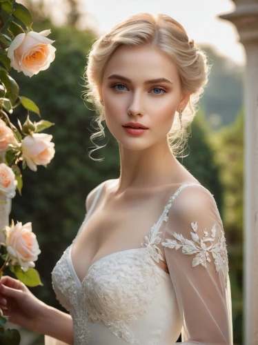 bridal clothing,wedding dresses,bridal jewelry,blonde in wedding dress,bridal dress,bridal,wedding gown,wedding dress,wedding dress train,bridal accessory,romantic look,romantic portrait,white rose snow queen,wedding photography,silver wedding,sun bride,romantic rose,bride,white roses,bridal veil,Photography,General,Natural