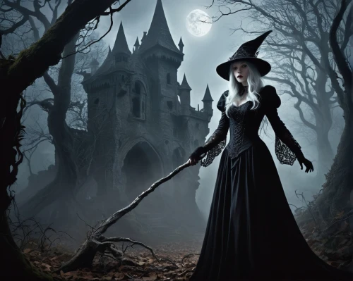 gothic woman,witch house,gothic fashion,gothic style,the witch,gothic portrait,witch's house,gothic dress,witch,gothic,witch broom,dark gothic mood,celebration of witches,halloween witch,witches,fantasy picture,sorceress,haunted castle,vampire woman,the enchantress,Conceptual Art,Daily,Daily 14