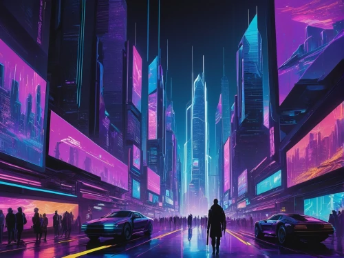 cyberpunk,futuristic landscape,futuristic,cityscape,metropolis,dystopian,colorful city,sci fiction illustration,fantasy city,ultraviolet,shinjuku,city trans,tokyo city,cities,city lights,dystopia,city at night,city,the city,scifi,Illustration,American Style,American Style 14