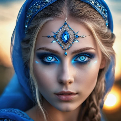 blue enchantress,blue eyes,the blue eye,priestess,mystical portrait of a girl,blue eye,sorceress,fantasy art,women's eyes,regard,blue moon rose,sapphire,cobalt blue,faery,ojos azules,the enchantress,warrior woman,fantasy portrait,eyes makeup,baby blue eyes,Photography,General,Realistic