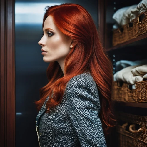 redhair,red-haired,woman in menswear,red hair,red head,business woman,businesswoman,redheaded,menswear for women,redheads,ginger rodgers,redhead doll,redhead,business girl,clary,woman shopping,red coat,bolero jacket,women's closet,red breast,Photography,General,Realistic
