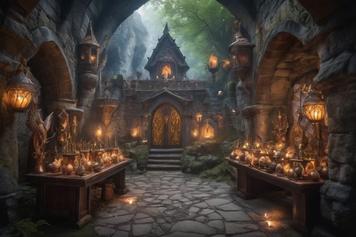 hall of the fallen,fairy village,elven forest,witch's house,wishing well,sanctuary,apothecary,crypt,candlelights,druid grove,dandelion hall,shrine,cave church,dungeons,candlemaker,dungeon,catacombs,the mystical path,grotto,devilwood,Photography,Artistic Photography,Artistic Photography 04