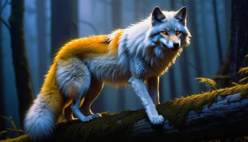 european wolf,canidae,gray wolf,south american gray fox,grey fox,howling wolf,forest animal,howl,wolf,a fox,wolfdog,red fox,cute fox,anthropomorphized animals,canis lupus,fox,nine-tailed,red wolf,northern inuit dog,black tailed,Illustration,Realistic Fantasy,Realistic Fantasy 32