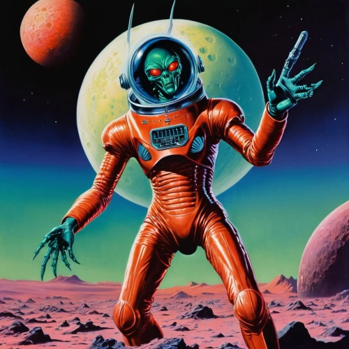 robot in space,red planet,cosmonaut,mission to mars,cosmonautics day,spacesuit,anaglyph,sci fi,martian,spacefill,aquanaut,spaceman,science fiction,magneto-optical disk,astronautics,emperor of space,sci fiction illustration,violinist violinist of the moon,planet mars,sci - fi,Conceptual Art,Sci-Fi,Sci-Fi 29