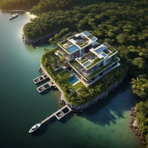 floating islands,house by the water,floating island,artificial island,island suspended,artificial islands,lavezzi isles,luxury property,eco hotel,fisher island,floating huts,tropical house,islet,portofino,holiday villa,green island,flying island,cube stilt houses,roatan,tropical island,Photography,General,Natural