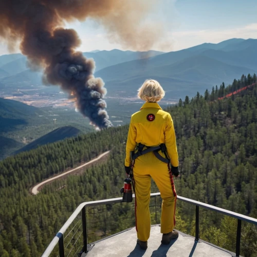 yellow jumpsuit,wildfires,woman fire fighter,fire in the mountains,fire-fighting,triggers for forest fire,high-visibility clothing,environmental disaster,fire fighting technology,nature conservation burning,forest fires,volunteer firefighter,jumpsuit,sweden fire,chemical disaster exercise,firefighting,fire fighting water,fire land,environmental destruction,burned land,Photography,Documentary Photography,Documentary Photography 06