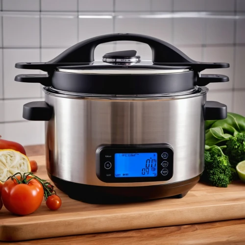 food steamer,slow cooker,food processor,pressure cooker,cookware and bakeware,stock pot,stovetop kettle,cooking pot,rice cooker,home appliances,kitchen appliance,electric kettle,kitchen equipment,kitchen scale,sousvide,household appliances,bolognese sauce,cooktop,deep fryer,kitchen appliance accessory,Photography,General,Realistic