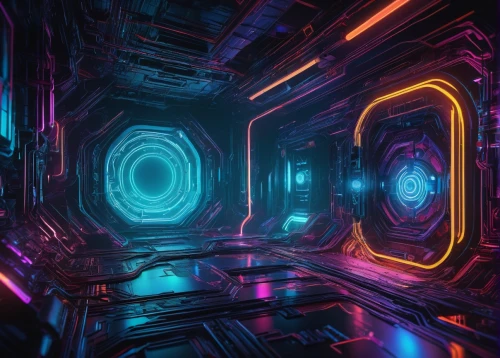 ufo interior,cinema 4d,abstract retro,vortex,spaceship space,4k wallpaper,vapor,3d background,scifi,fractal environment,spaces,futuristic landscape,space,3d render,light space,futuristic,dimension,cyberspace,out space,descent,Illustration,American Style,American Style 14