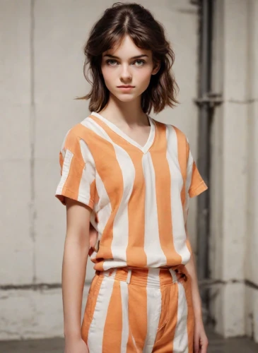 horizontal stripes,striped background,orange,orange robes,orange color,girl in cloth,murcott orange,liberty cotton,carrot print,pin stripe,isolated t-shirt,one-piece garment,girl with cloth,striped,stripes,orange half,bright orange,stripe,girl in t-shirt,orange cream,Photography,Natural