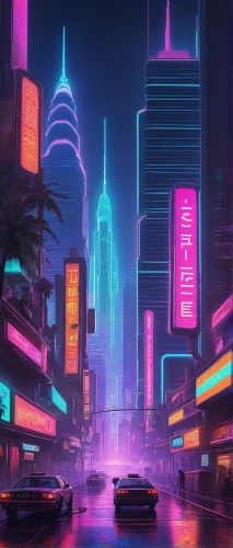 cityscape,cyberpunk,colorful city,futuristic landscape,neon arrows,neon lights,fantasy city,neon,shanghai,shinjuku,evening city,80s,city at night,tokyo city,80's design,neon light,futuristic,metropolis,vapor,city lights,Conceptual Art,Fantasy,Fantasy 16