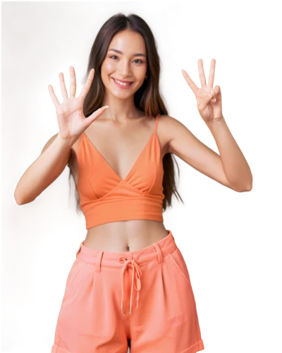 orange,hand sign,png transparent,transparent background,hula hoop,woman pointing,see-through clothing,girl on a white background,pointing hand,women's clothing,hula,hand gesture,shaka,orange color,w,teen,hand pointing,crop top,mudra,pointing woman,Photography,Artistic Photography,Artistic Photography 04
