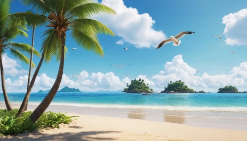 dream beach,tropical sea,ocean background,tropical beach,beach landscape,beautiful beach,landscape background,summer background,tropical floral background,paradise beach,beach scenery,tropical island,caribbean beach,beautiful beaches,beach background,ocean paradise,an island far away landscape,full hd wallpaper,coconut trees,cartoon video game background,Photography,General,Realistic