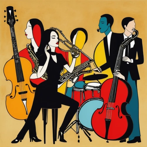jazz club,musicians,musical ensemble,jazz silhouettes,music band,jazz,blues and jazz singer,rainbow jazz silhouettes,music instruments,instruments musical,instruments,musical instruments,jazz singer,instrument music,orchestra,big band,string instruments,sfa jazz,retro 1950's clip art,performers,Illustration,Vector,Vector 14