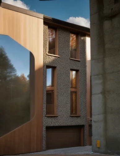 cubic house,frame house,transparent window,wooden windows,wood window,exterior mirror,window frames,timber house,corten steel,modern architecture,3d rendering,wooden house,window transparent,inverted cottage,wooden construction,wooden facade,house trailer,modern house,eco-construction,french windows