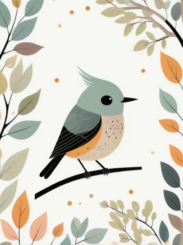 grey shrike-thrush,bird illustration,flower and bird illustration,daurian redstart,blue gray gnatcatcher,black redstart,bird robin,song bird,northern mockingbird,titmouse,tufted titmouse,small bird,redstart,meadow bird,flycatcher,bird robins,little bird,spring bird,old world flycatcher,passerine bird,Illustration,Vector,Vector 13