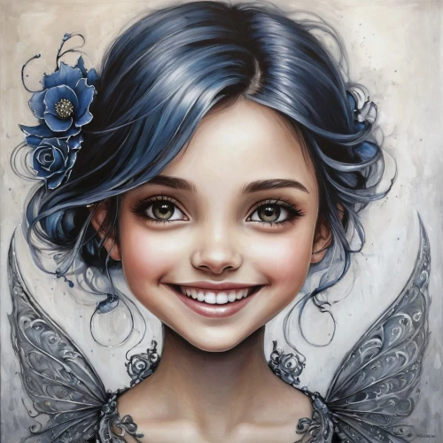 mystical portrait of a girl,little girl fairy,fantasy portrait,girl portrait,child fairy,baroque angel,child portrait,a girl's smile,vanessa (butterfly),portrait of a girl,angel face,fairy tale character,angel girl,angel,faery,oil painting on canvas,little girl in wind,fantasy art,gothic portrait,romantic portrait,Illustration,Abstract Fantasy,Abstract Fantasy 14