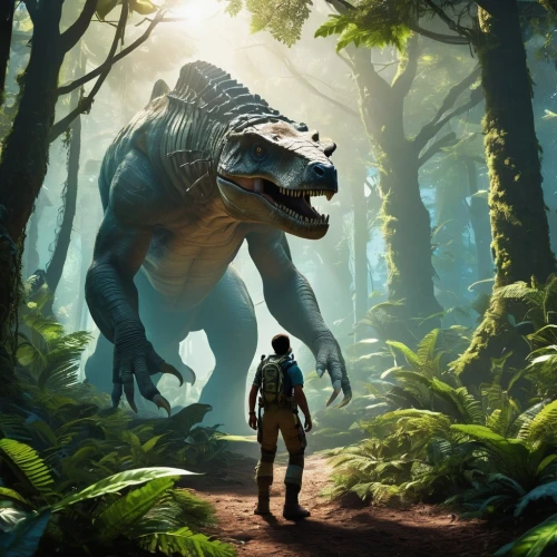 raptor,tyrannosaurus,trex,landmannahellir,dino,tyrannosaurus rex,cg artwork,dinosaruio,dinosaur,cynorhodon,game illustration,size comparison,sci fiction illustration,rex,jurassic,predator,concept art,ark,dinosaurs,t-rex,Photography,General,Realistic