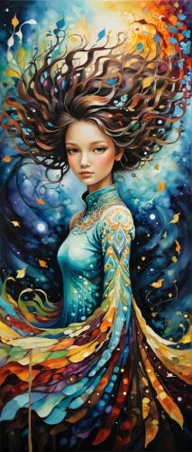 fairy peacock,mermaid background,little girl in wind,boho art,the sea maid,the wind from the sea,mystical portrait of a girl,fantasia,water nymph,fantasy art,oil painting on canvas,aquarius,siren,mermaid vectors,virgo,art painting,mermaid,faerie,fantasy woman,fae,Conceptual Art,Daily,Daily 34