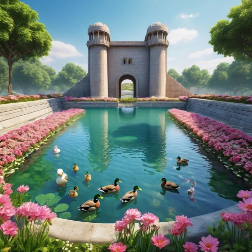 lotus pond,bird kingdom,lily pond,lilly pond,flower water,water palace,bird bird kingdom,garden pond,lotuses,oasis,fountain pond,beauty scene,flower garden,city moat,violet evergarden,idyllic,secret garden of venus,pigeon spring,wishing well,moat,Photography,General,Realistic