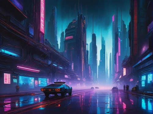 cyberpunk,futuristic landscape,cityscape,futuristic,fantasy city,metropolis,colorful city,tokyo city,shanghai,shinjuku,dystopian,scifi,sci - fi,sci-fi,city at night,evening city,urban,neon arrows,vapor,tokyo,Conceptual Art,Sci-Fi,Sci-Fi 14