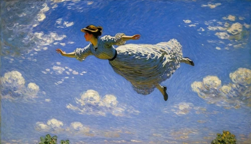 girl lying on the grass,vincent van gough,flying girl,leaping,woman hanging clothes,la violetta,montgolfiade,leap for joy,flying seed,flying seeds,little girl in wind,woman playing,a flying dolphin in air,flying dandelions,flying carpet,flying,fairies aloft,in flight,la nascita di venere,woman laying down,Art,Artistic Painting,Artistic Painting 04