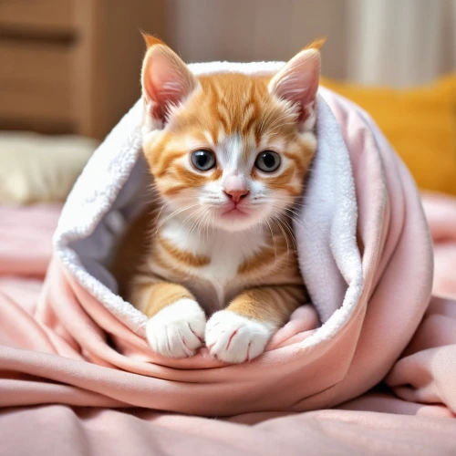 ginger kitten,ginger cat,cute cat,kitten,red tabby,tabby kitten,cat in bed,blanket,warm and cozy,cat image,little cat,kitten baby,pink cat,kitten hat,cat resting,scarf animal,kittens,blossom kitten,american wirehair,scottish fold,Photography,General,Realistic