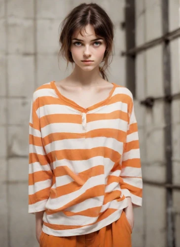horizontal stripes,striped background,girl in t-shirt,orange,long-sleeved t-shirt,orange color,mime,stripes,bright orange,striped,clementine,isolated t-shirt,young model istanbul,photo session in torn clothes,murcott orange,pin stripe,mime artist,orange half,stripe,carrot print,Photography,Natural