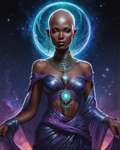 zodiac sign libra,nebula guardian,sorceress,jaya,blue enchantress,dark elf,fantasy portrait,libra,andromeda,star mother,horoscope libra,violet head elf,astral traveler,earth chakra,priestess,zodiac sign gemini,ophiuchus,mezzelune,paysandisia archon,anahata,Illustration,Realistic Fantasy,Realistic Fantasy 25