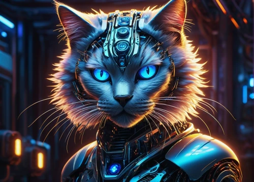 cat warrior,lynx,scifi,symetra,kat,sci fi,feline,kosmus,nova,cat vector,cyberpunk,catlike,cybernetics,cat,cat with blue eyes,sci-fi,sci - fi,cg artwork,cyber,breed cat,Illustration,Realistic Fantasy,Realistic Fantasy 41