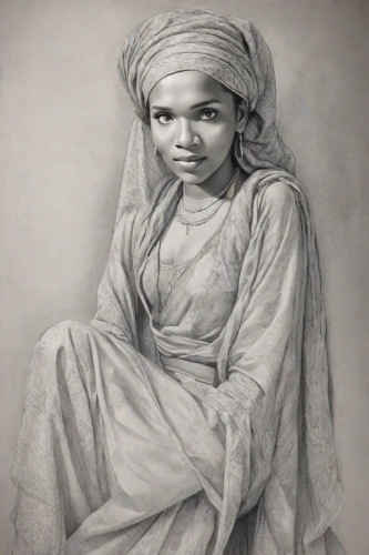 girl with cloth,girl in cloth,charcoal drawing,pencil drawing,pencil art,bedouin,pencil drawings,turban,portrait of a girl,charcoal pencil,chalk drawing,rem in arabian nights,child portrait,girl in a historic way,indian woman,graphite,indian art,oil painting on canvas,pencil and paper,girl sitting,Digital Art,Pencil Sketch