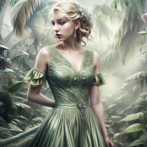 faery,faerie,fairy tale character,fairy queen,fantasy picture,the enchantress,fantasy art,jessamine,fairy,rosa 'the fairy,enchanting,fairy forest,fairy tales,eglantine,fairy tale,children's fairy tale,fantasy portrait,fairy world,green dress,fairytale characters