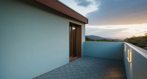 roof landscape,stucco wall,flat roof,roof tile,folding roof,exterior decoration,stucco frame,prefabricated buildings,wall completion,the threshold of the house,daylighting,sliding door,security lighting,block balcony,home door,house roof,corten steel,gold stucco frame,3d rendering,clay tile,Photography,General,Realistic