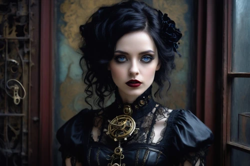 gothic woman,gothic fashion,gothic portrait,victorian lady,gothic style,gothic dress,victorian style,steampunk,dark gothic mood,gothic,goth woman,black pearl,vampire lady,vampire woman,vintage doll,female doll,victorian fashion,the victorian era,the enchantress,lady of the night,Conceptual Art,Daily,Daily 34