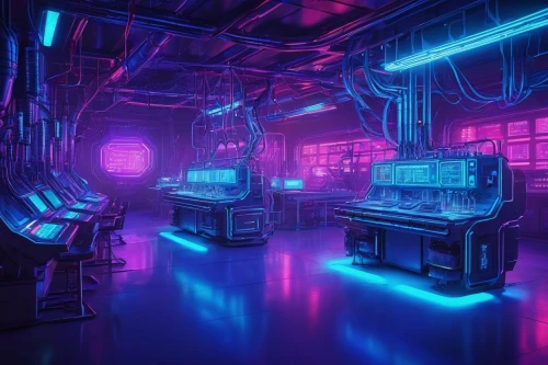 computer room,ufo interior,cyberpunk,arcade,arcades,sci fi surgery room,game room,neon coffee,laboratory,nightclub,neon ghosts,cyberspace,cyber,arcade games,the server room,arcade game,neon light,80s,neon cocktails,scifi,Conceptual Art,Sci-Fi,Sci-Fi 27