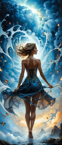 the wind from the sea,fantasy picture,celtic woman,mermaid background,wind wave,blue enchantress,fantasy art,mystical portrait of a girl,water nymph,little girl in wind,swirling,aquarius,siren,the sea maid,fantasia,faerie,maelstrom,submerged,whirling,fantasy woman,Conceptual Art,Fantasy,Fantasy 29
