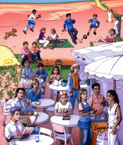 acapulco,beach restaurant,retro diner,rosa cantina,copacabana,1980s,cafeteria,children's background,1982,cd cover,1980's,school of athens,1986,food court,moc chau hill,80s,yolanda's-magnolia,restaurants,lido di ostia,beach bar,Photography,General,Realistic