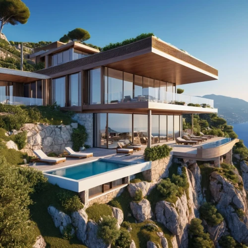luxury property,luxury real estate,holiday villa,luxury home,dunes house,modern house,modern architecture,house in the mountains,house in mountains,beautiful home,3d rendering,holiday home,crib,portofino,mansion,roof landscape,pool house,futuristic architecture,monte carlo,private house,Photography,General,Realistic