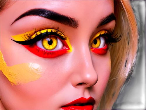 neon makeup,red yellow,eyes makeup,fire eyes,pop art effect,yellow eye,orange yellow,fire red eyes,retouch,pop art woman,pop art style,red-yellow rose,pop art,android inspired,yellow eyes,gold contacts,airbrushed,vintage makeup,effect pop art,yellow orange,Conceptual Art,Oil color,Oil Color 25